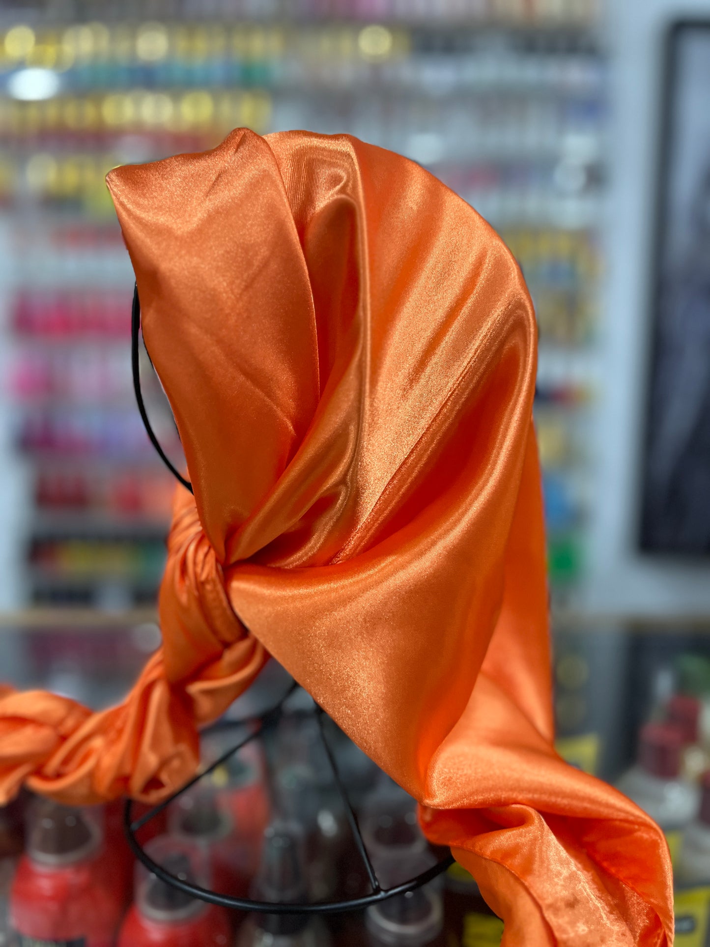 Orange Satin Scarf