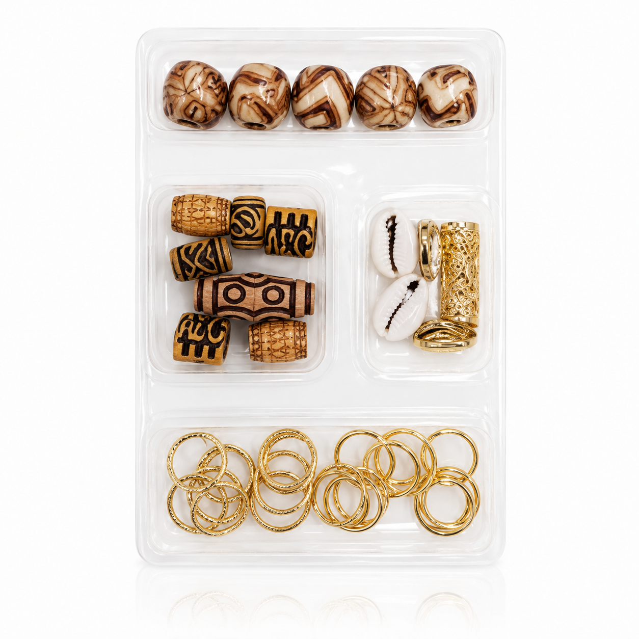 Wood Hair Beads