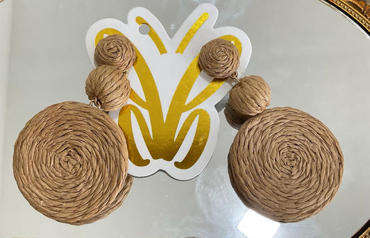 Bamboo Earrings - Brown