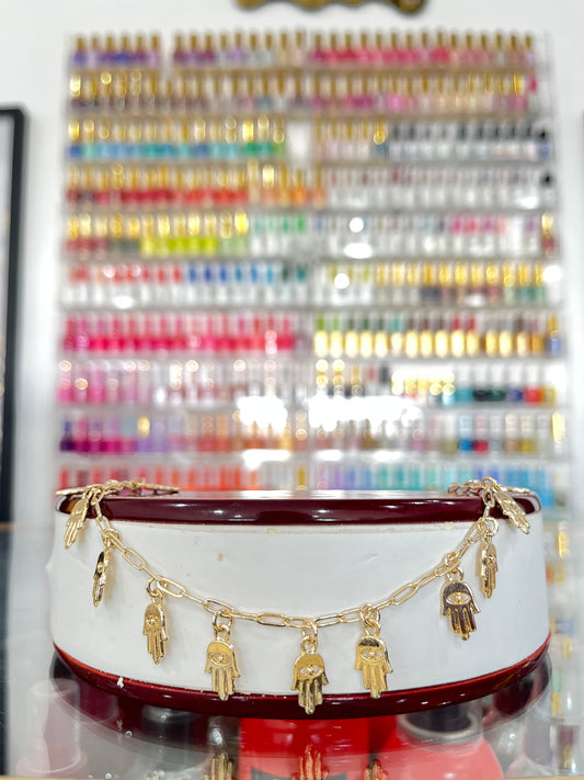 Gold Filled Evil Eye Anklet