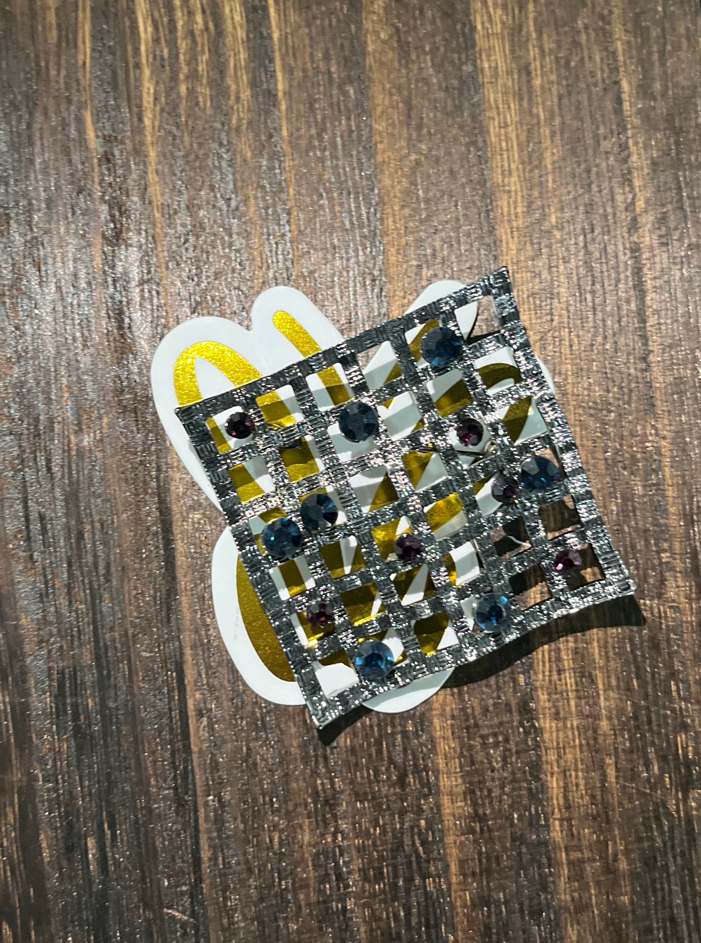 Black Squared Brooch