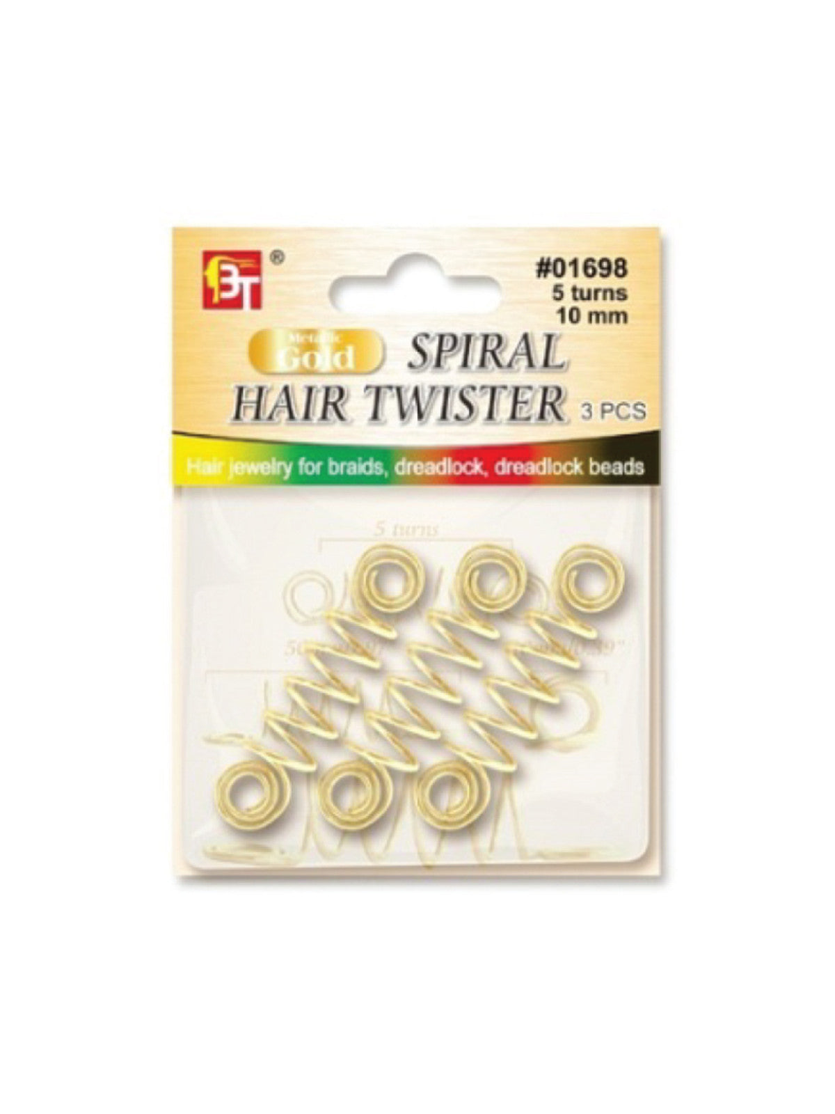 Spiral Hair Twister 5 TURNS 10MM