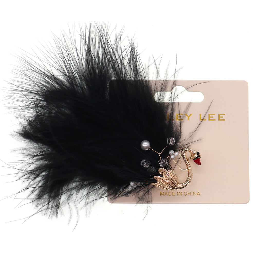 Black Flamingo Brooch