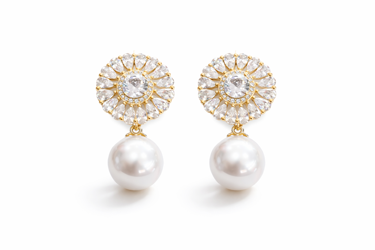 Diamond Pearl Studs
