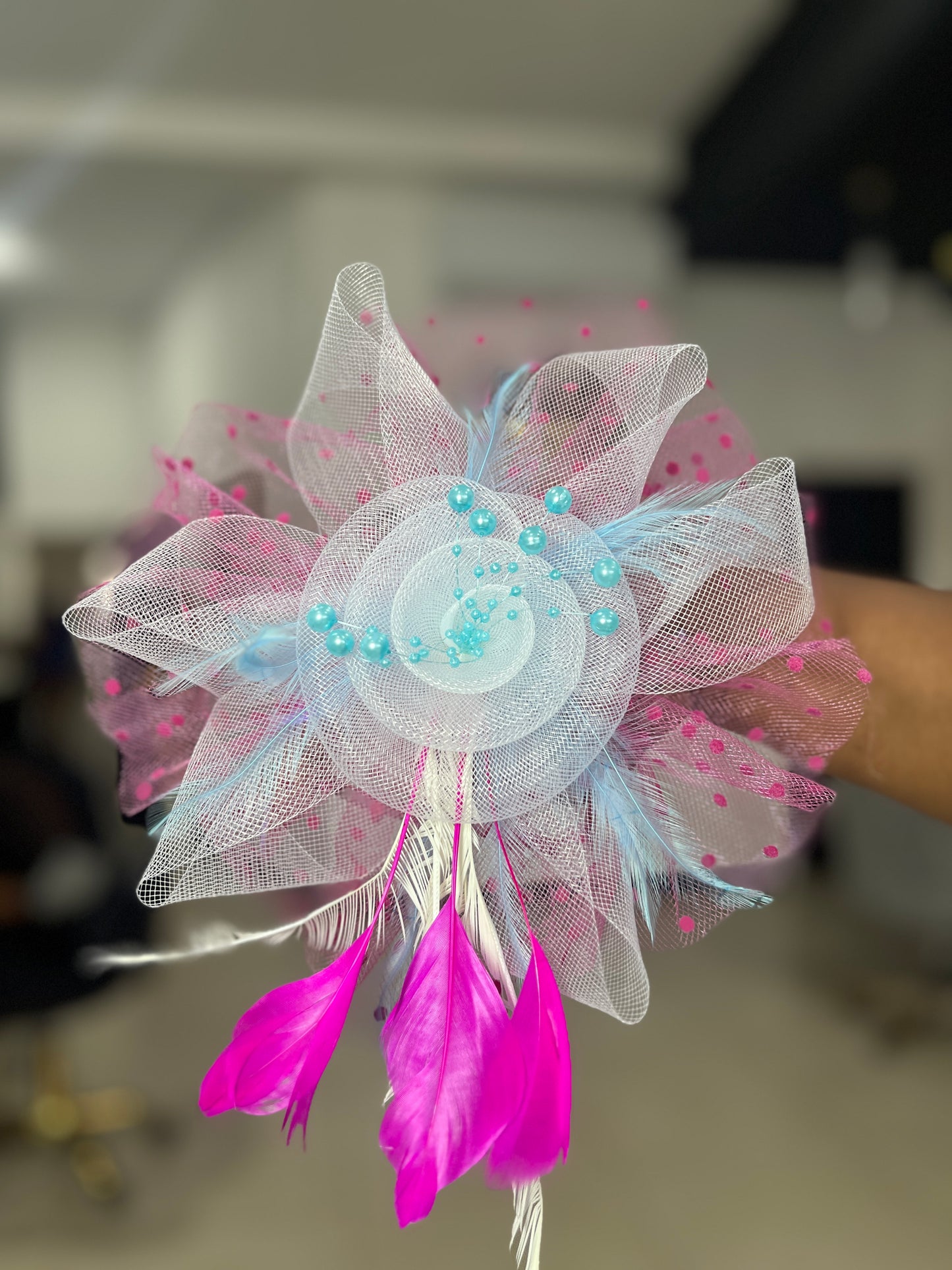 Multi-Colored Lace Fascinators