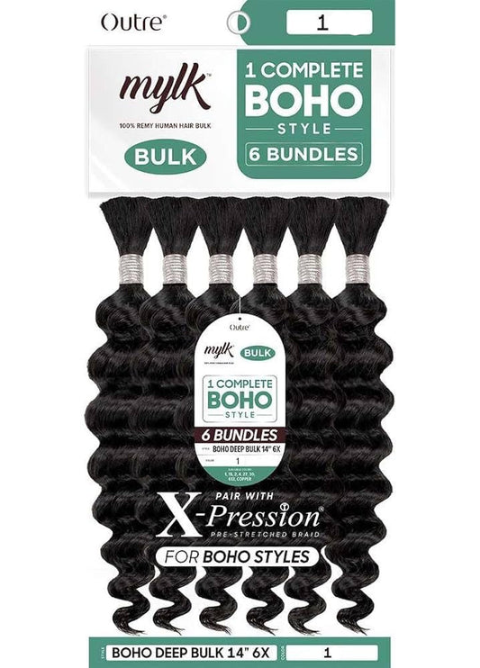 Outre Human Hair Mylk Boho Deep Bulk 14"