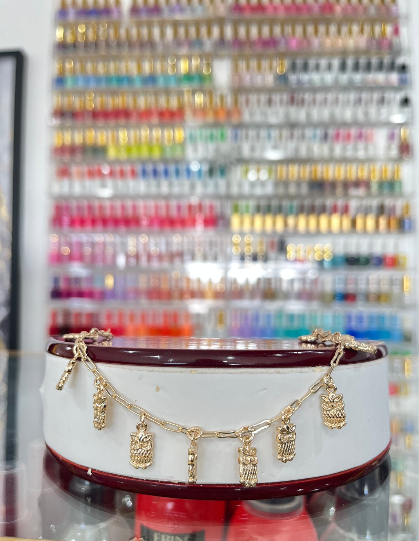 Gold Filled Owl Charm Anklet