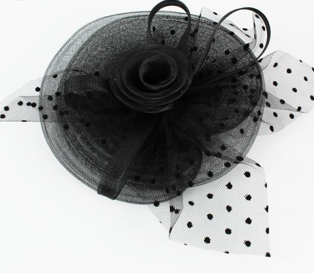 Black Bow Fascinators