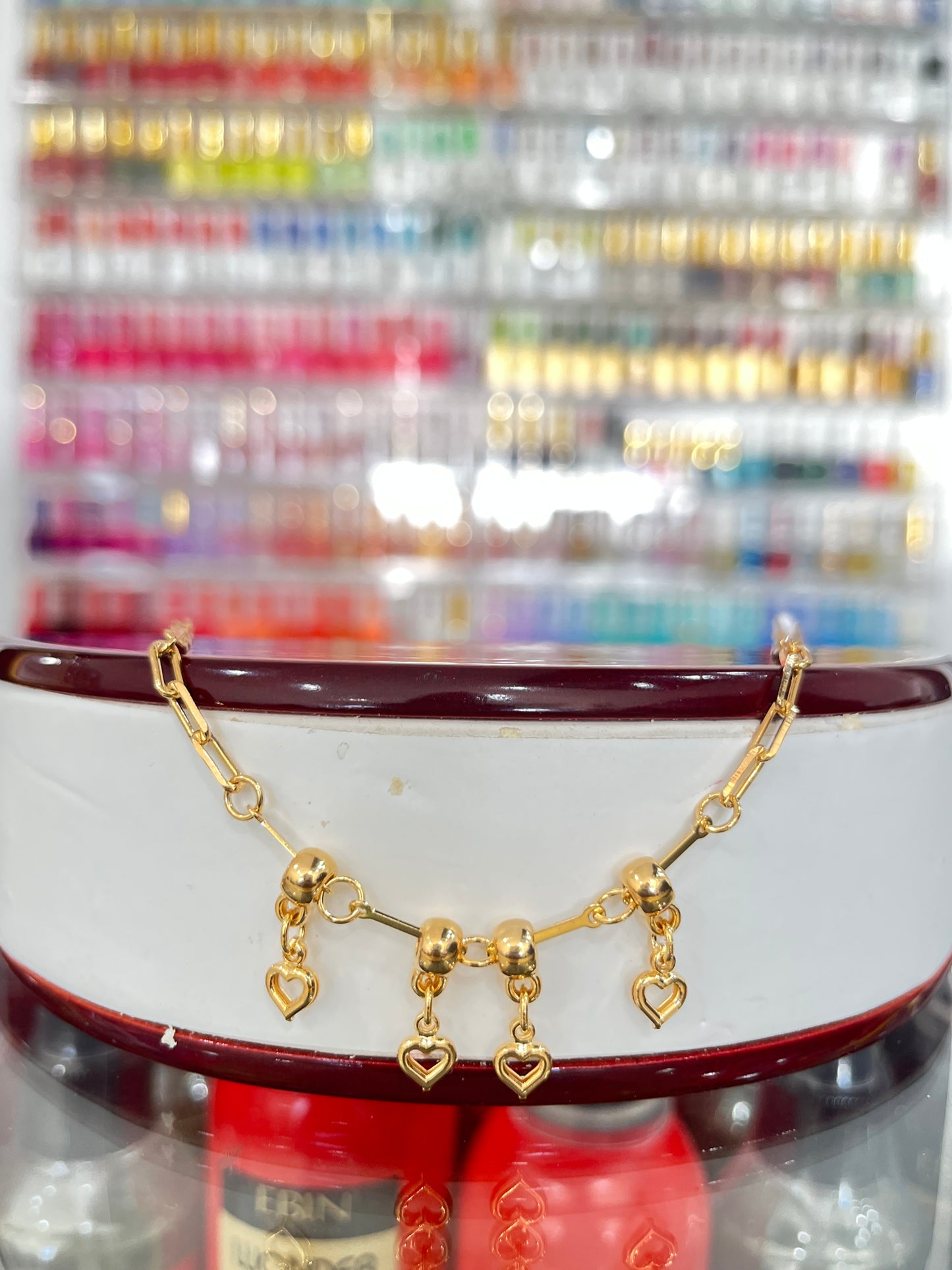 Gold Filled Heart Charm Anklets