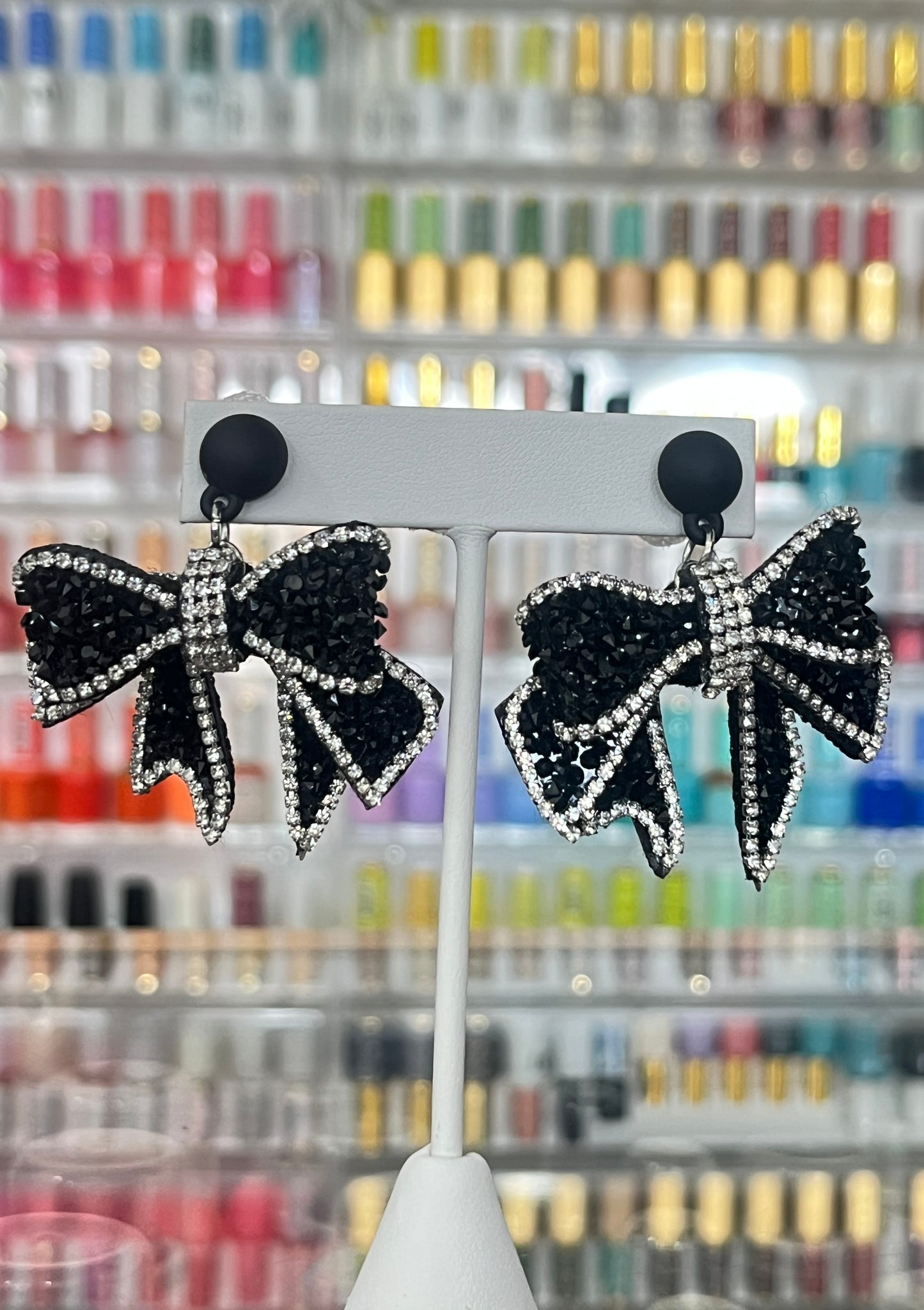 Bow Rhinestone Earrings