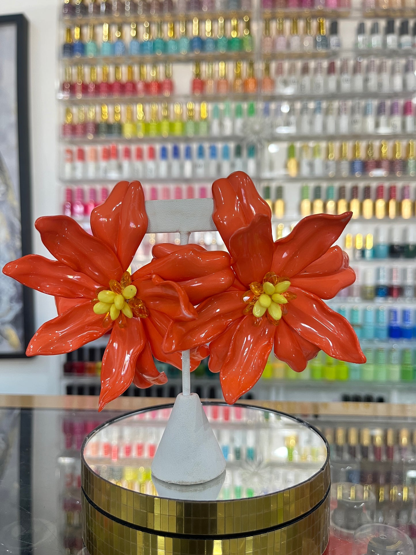 Over-Sized Floral Earrings