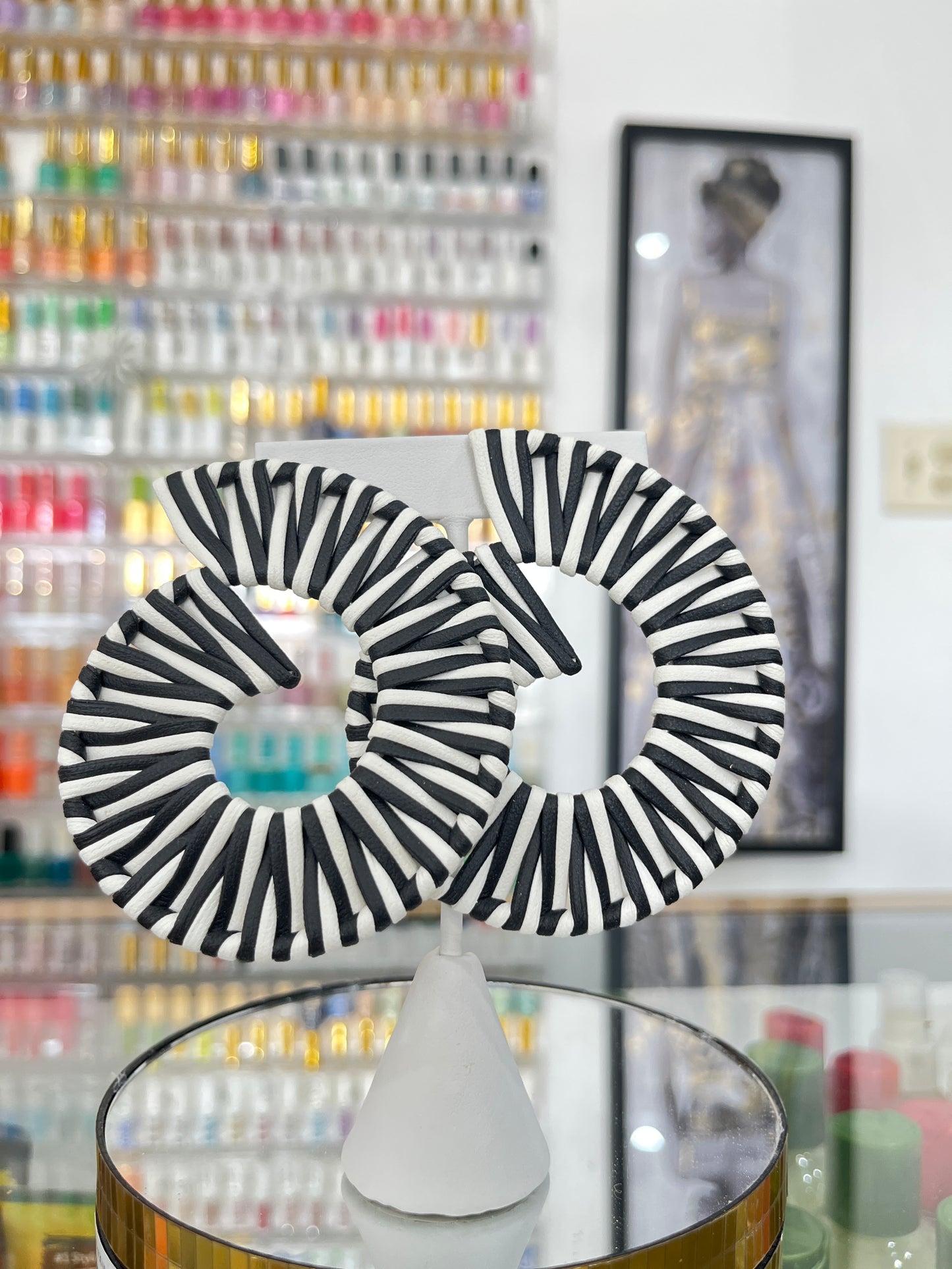 Zebra Print Earrings