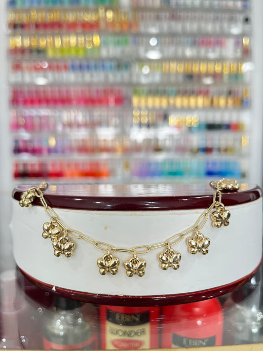 Gold Filled Butterfly Charm Anklet
