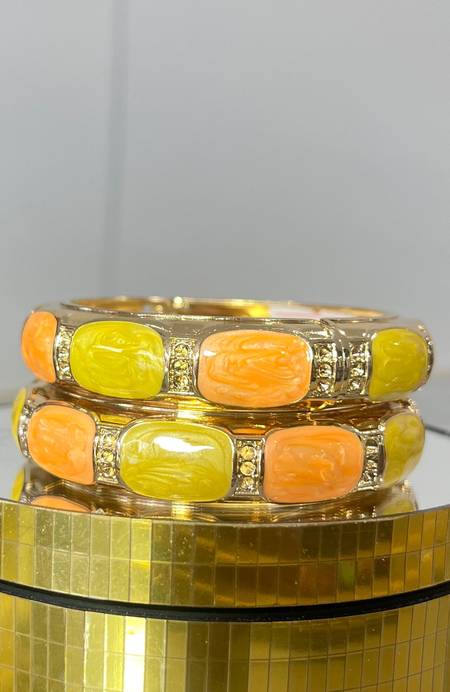 Yellow Orange Resin Bangle
