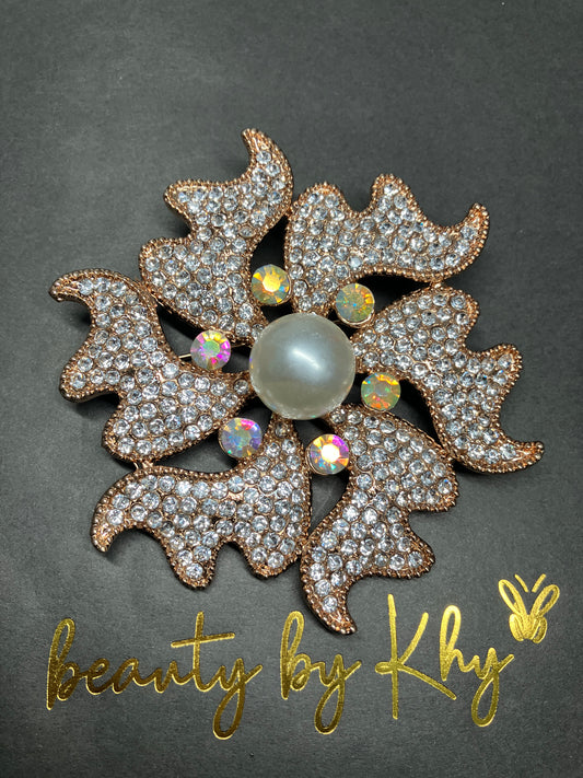 Crystal Abstract Brooch