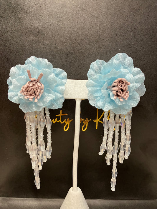 Crystal Tassle Floral Earring