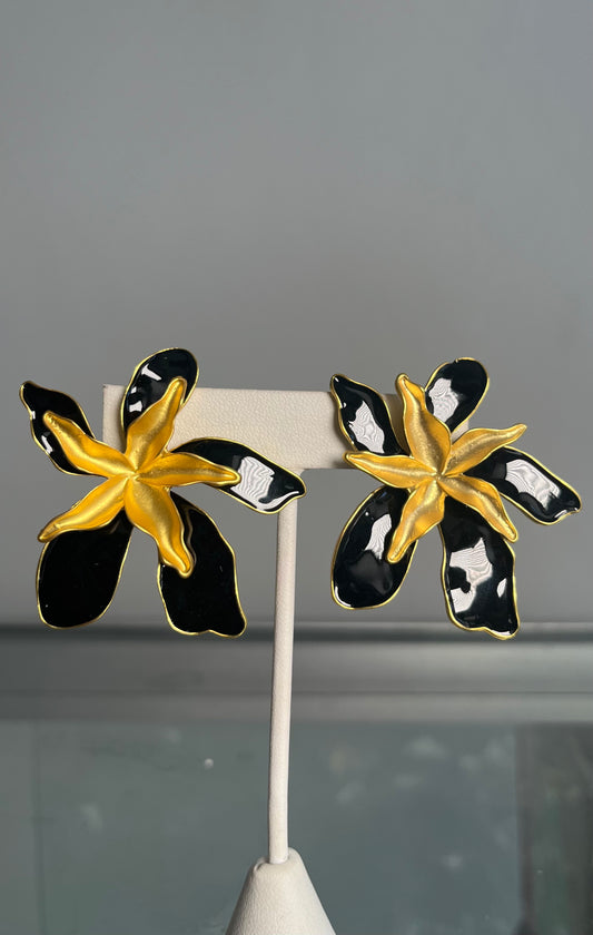 Abstract Flower Earrings