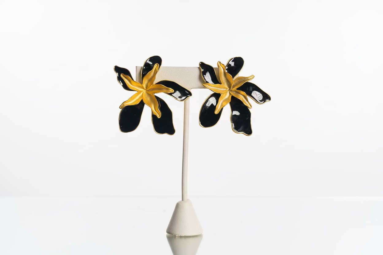 Abstract Flower Earrings