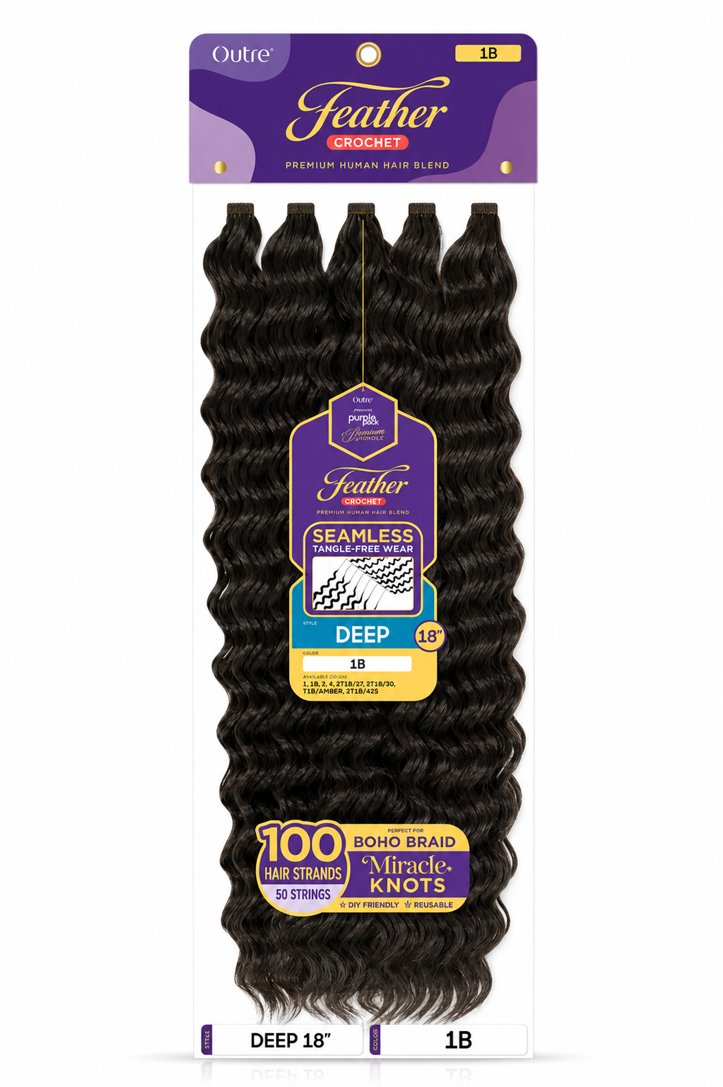Purple Pack Feather Crochet (Miracle Knots)
