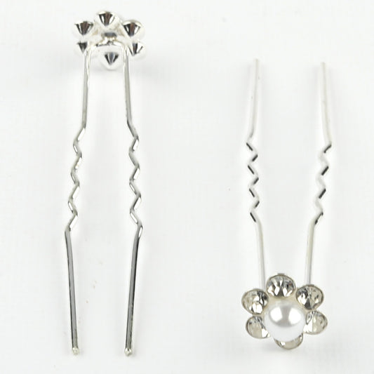 Silver Flower Hair Accessories
