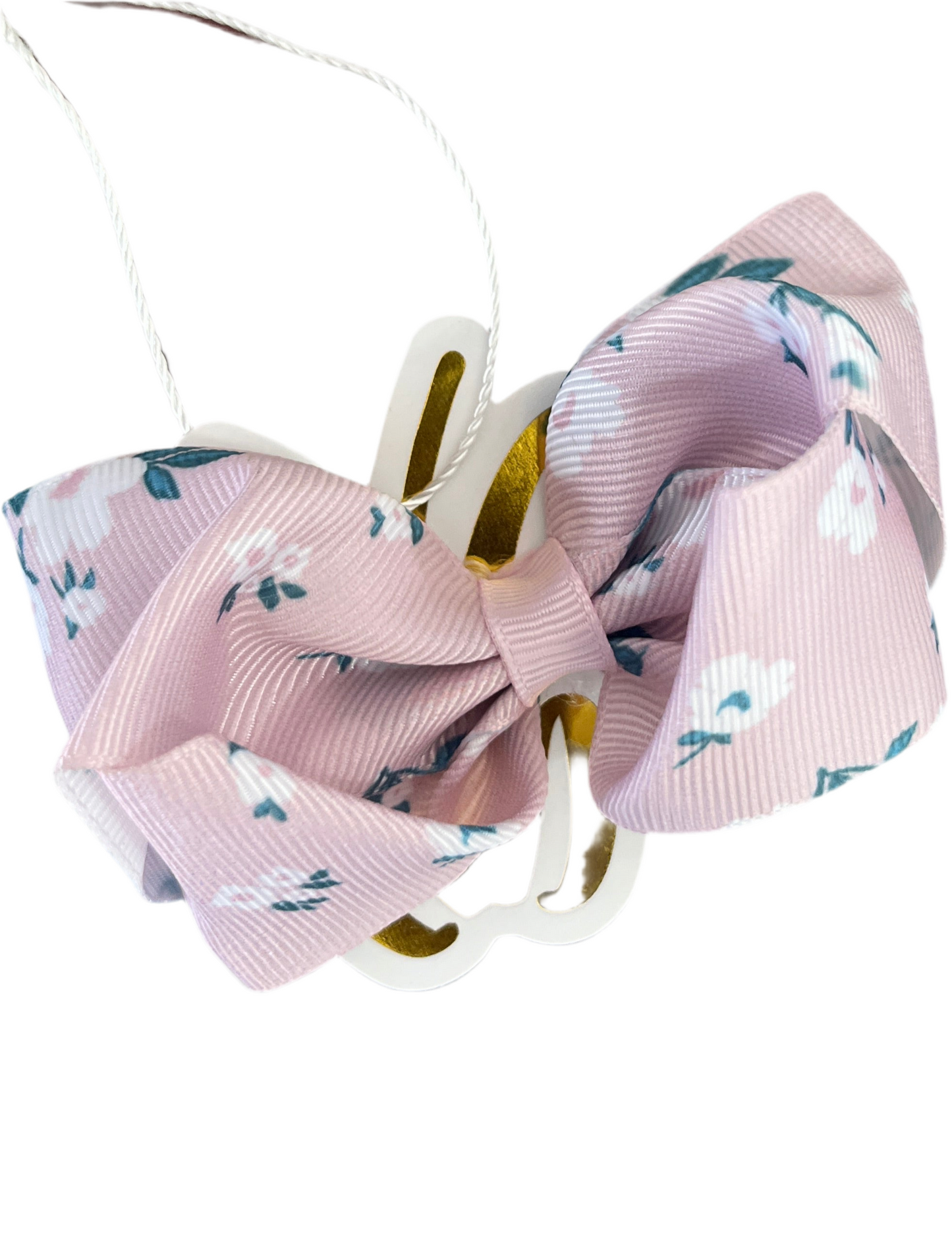 Pink Flower Hair Bow