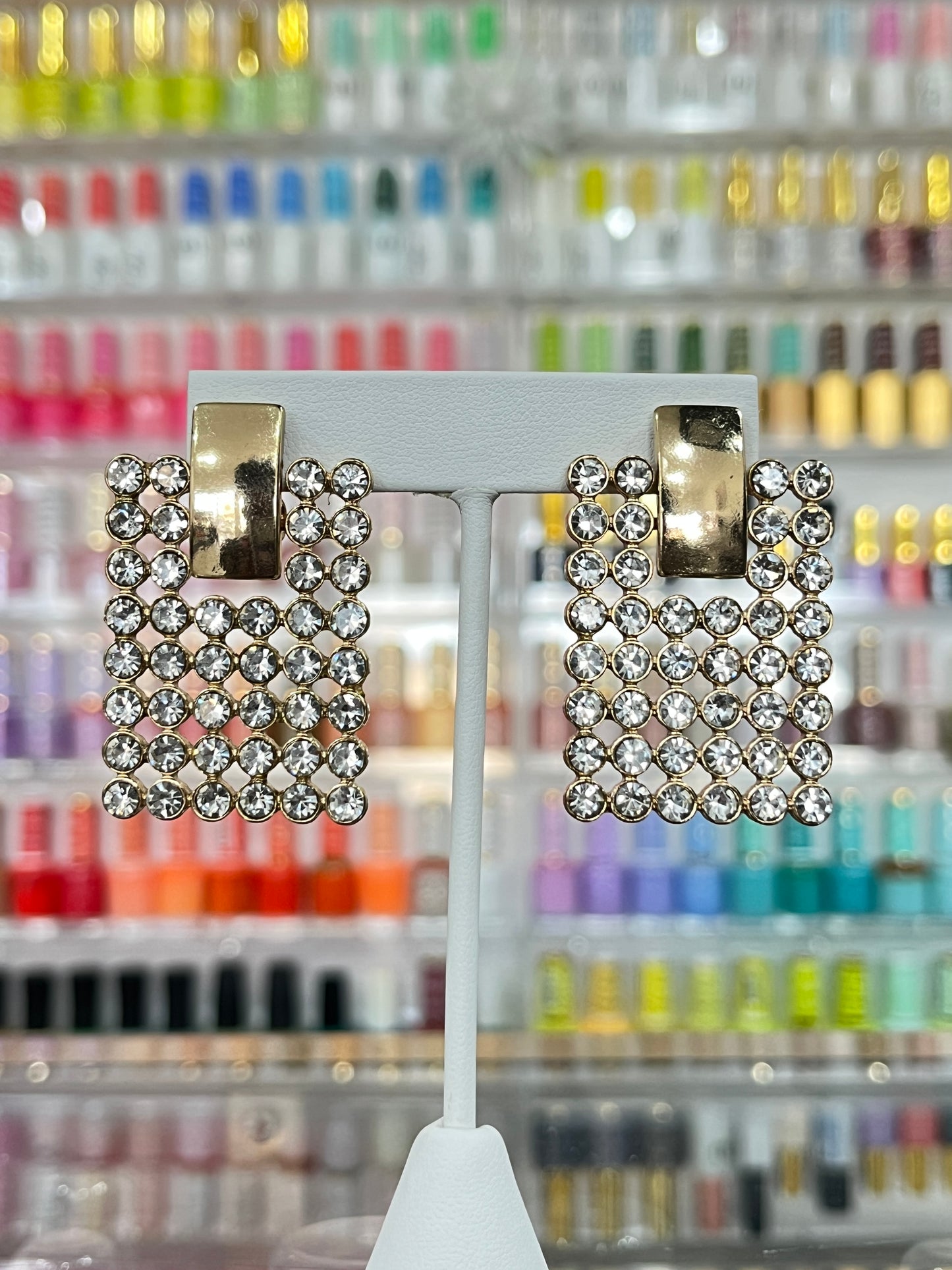 Crystal Squared Earrings