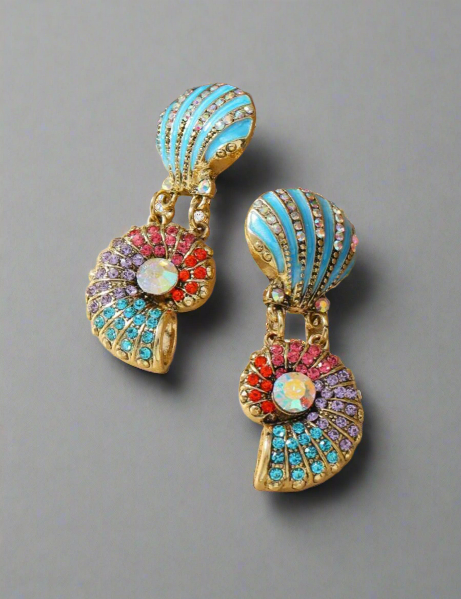 Multi-Color Shell Earrings