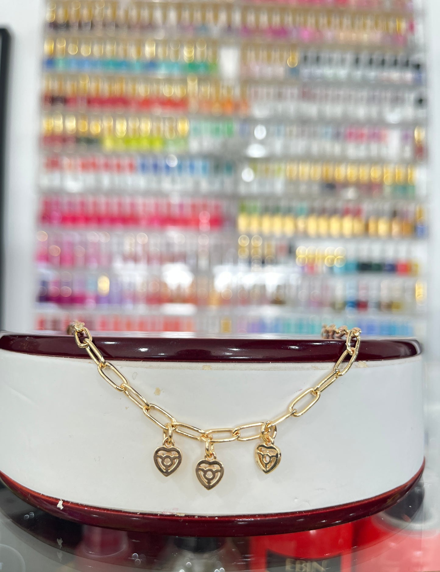Gold Filled Paper Clip Charm Anklets