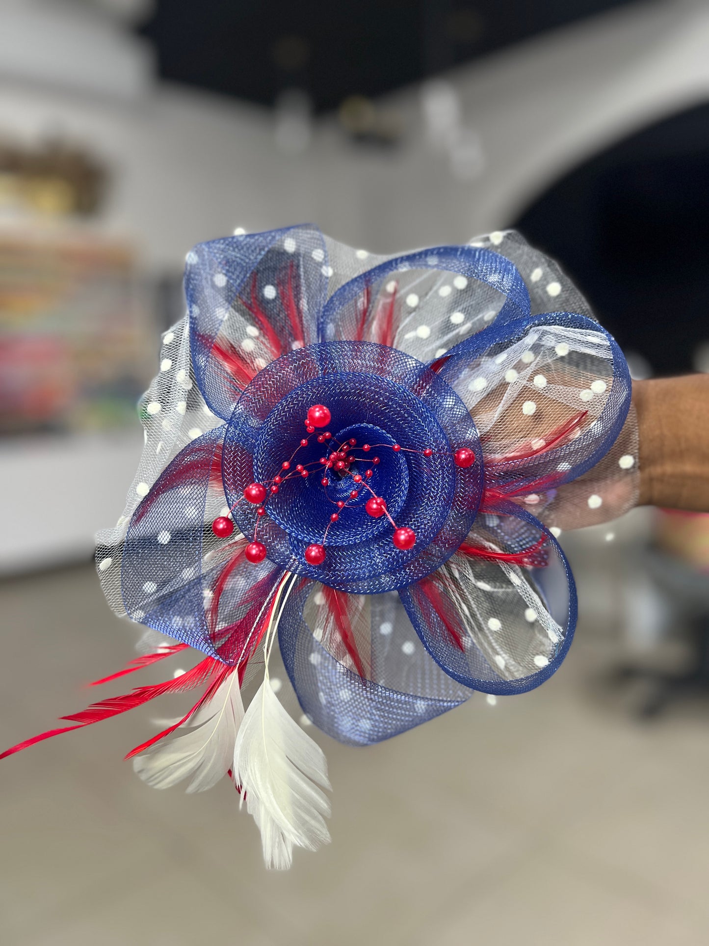 Multi-Colored Lace Fascinators