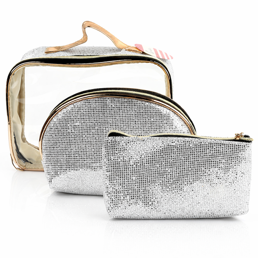 Silver Make Up Bag