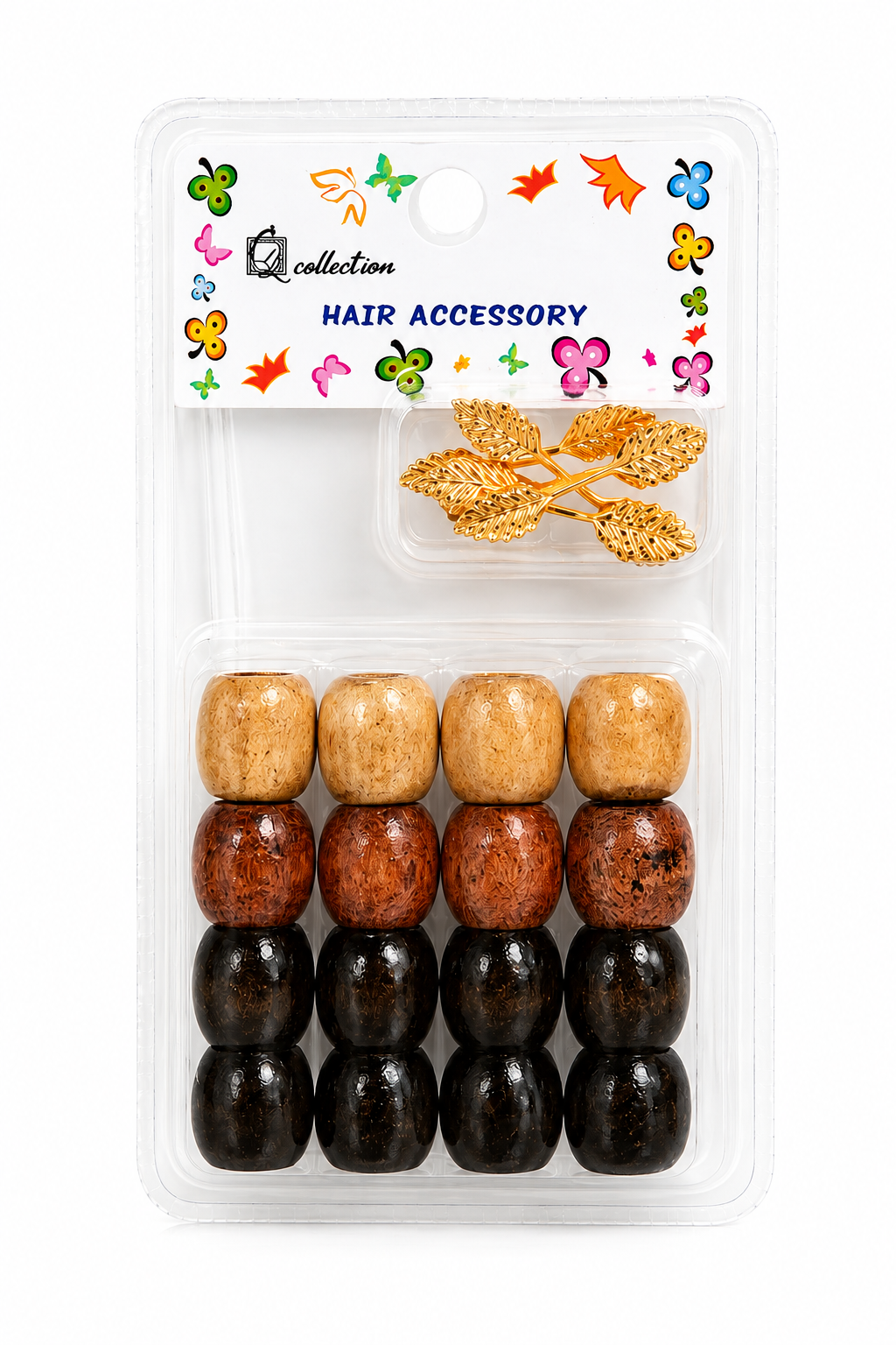 Wood Hair Beads