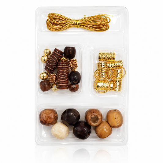 Wood Hair Beads