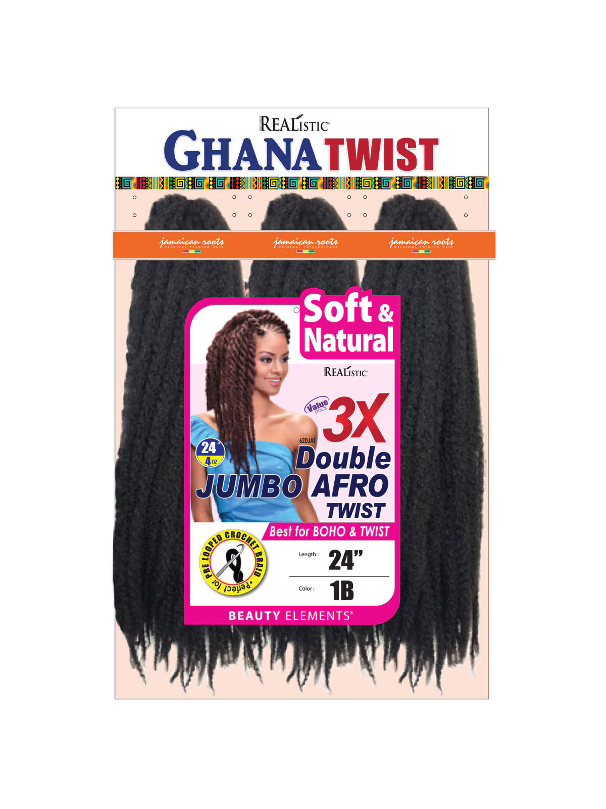 GHANA Double Jumbo Afro Twist