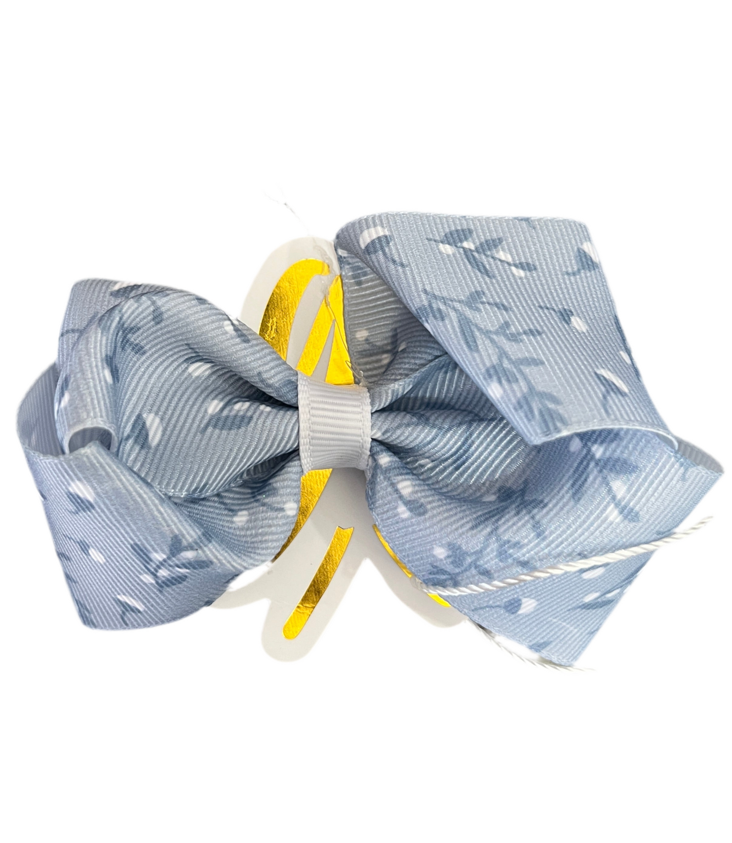 Denim Flower Hair Bow