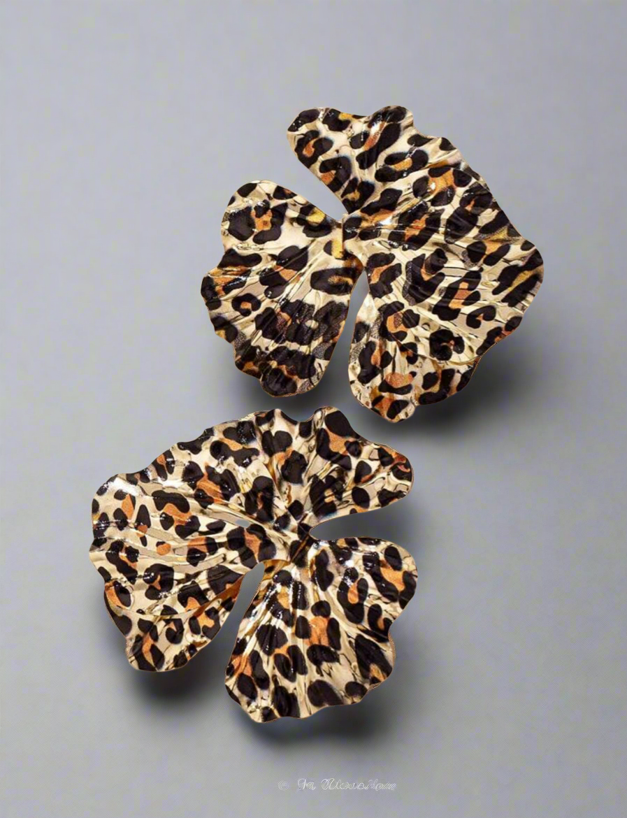 Leopard Flower Earrings