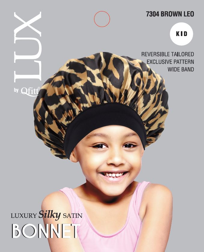 Lux Kid Silk Leopard Pattern Bonnet
