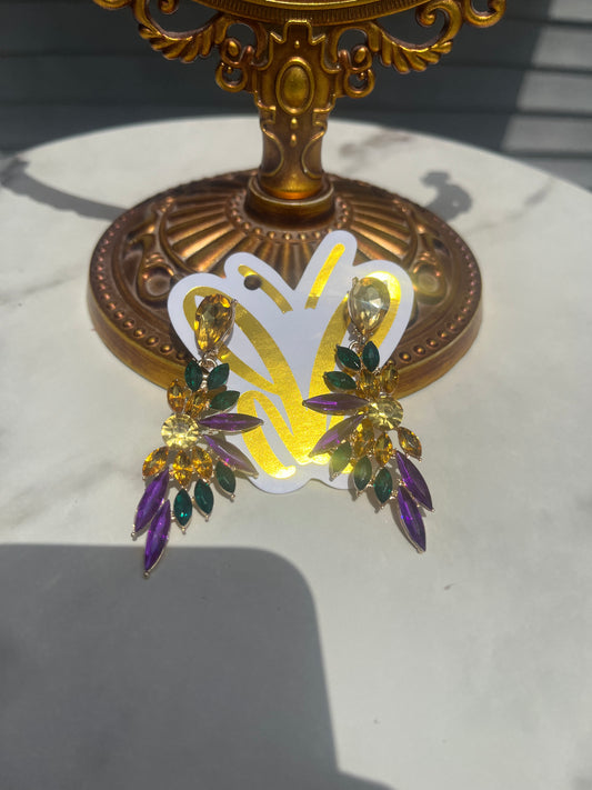 Multi-Colored Rhinestone Earrings