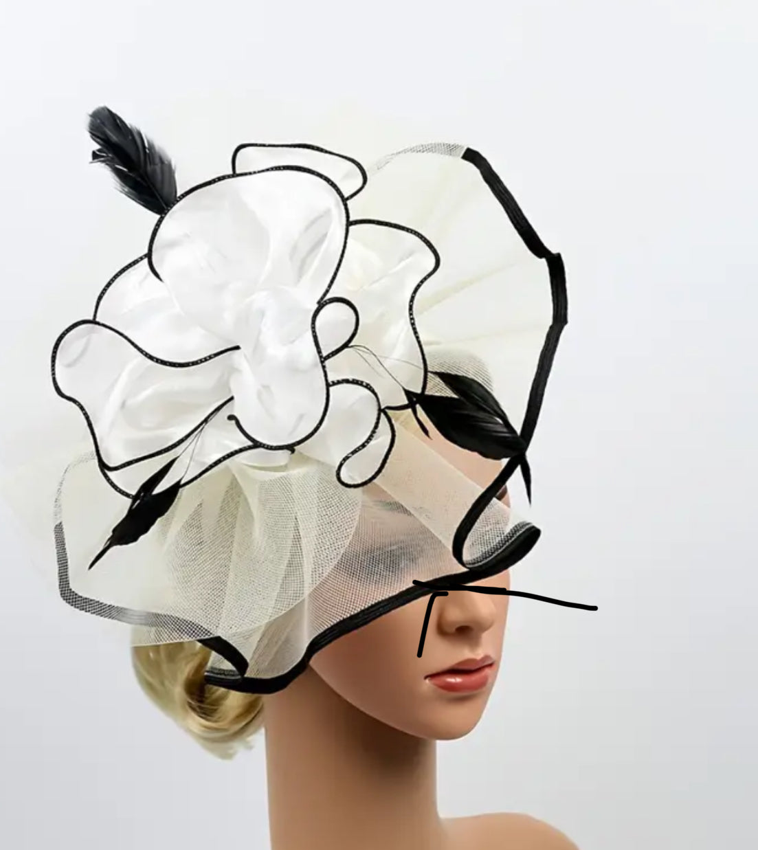Women Organza Flower Fascinator