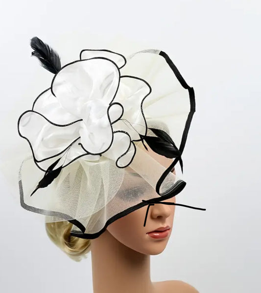 Women Organza Flower Fascinator