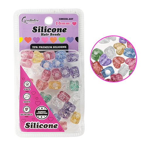 Silicone Heart Beads