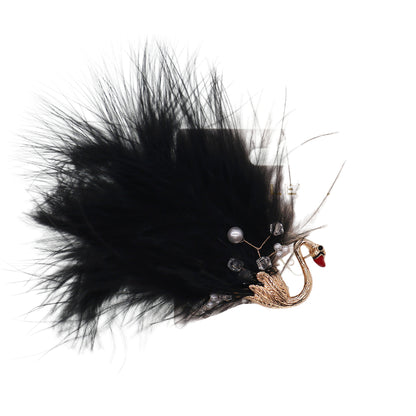 Black Flamingo Brooch