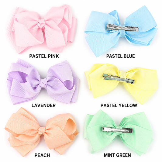 Hair Bows - Pastel Assorted