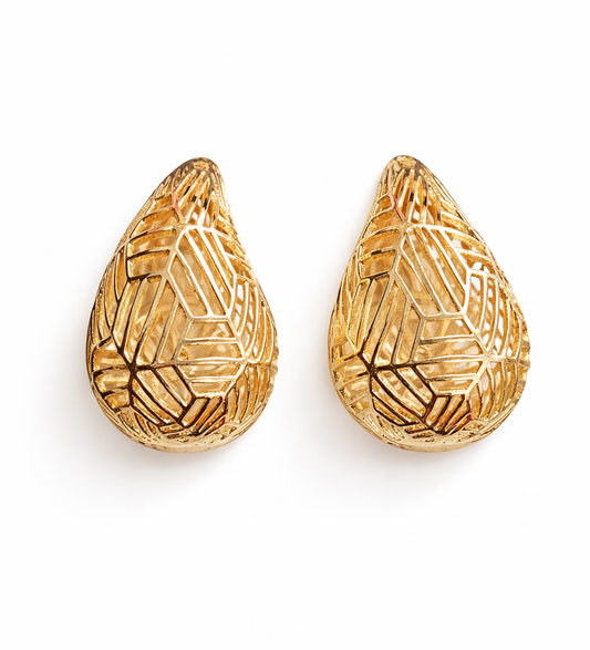 Textured Tear Drop Earrings