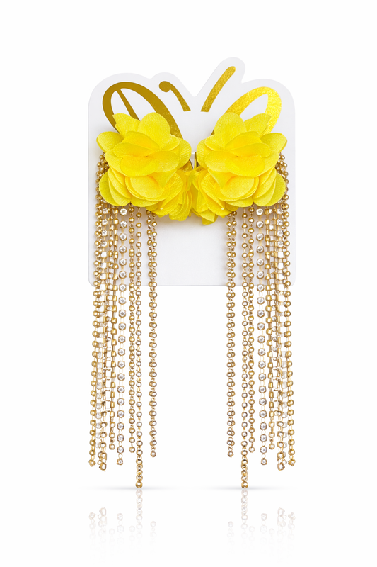 Flower Tassel Earrings
