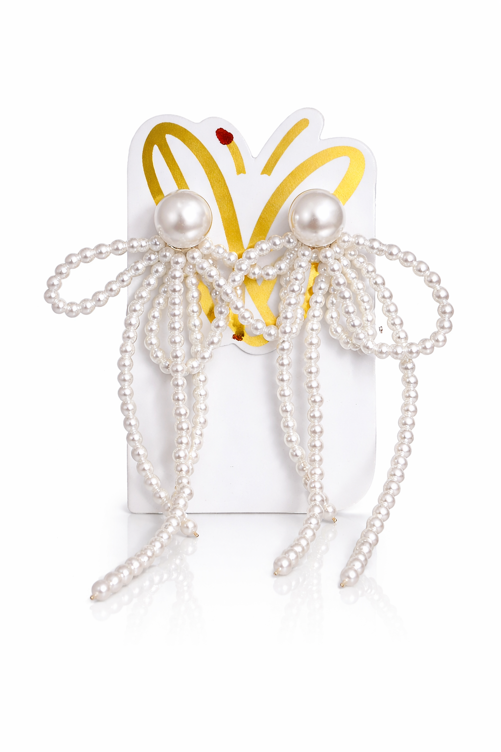 Pearl Bow Earrings
