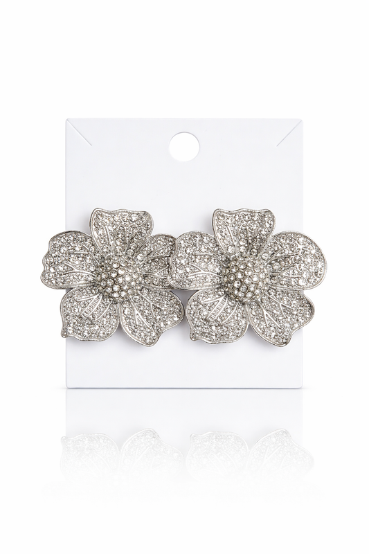 Diamond Flower Earrings