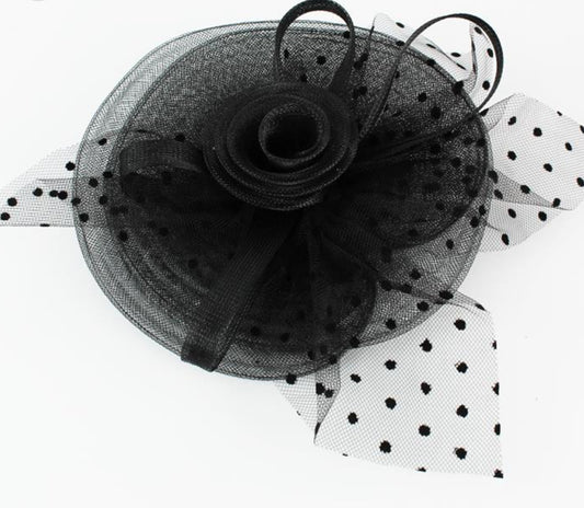 Black Bow Fascinators