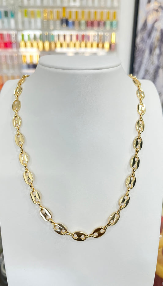 Gold Filled Flat Gucci Link Necklaces