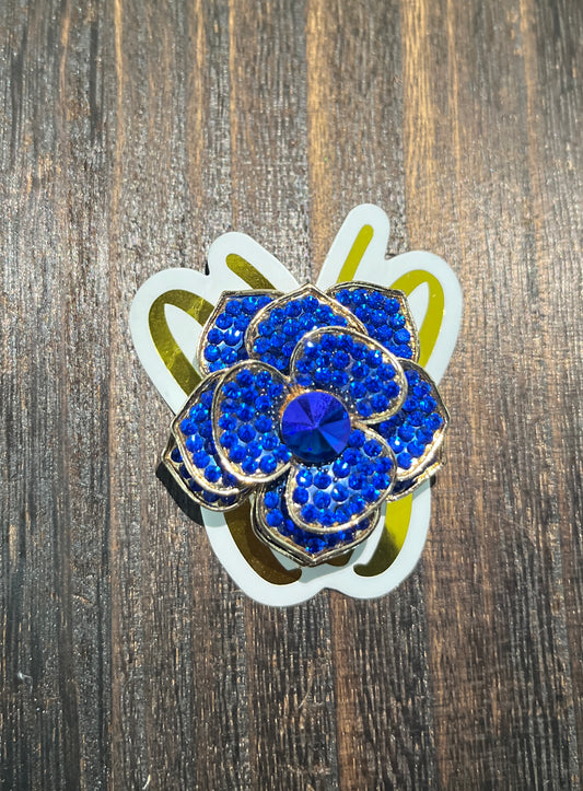 Blue Rose Brooch