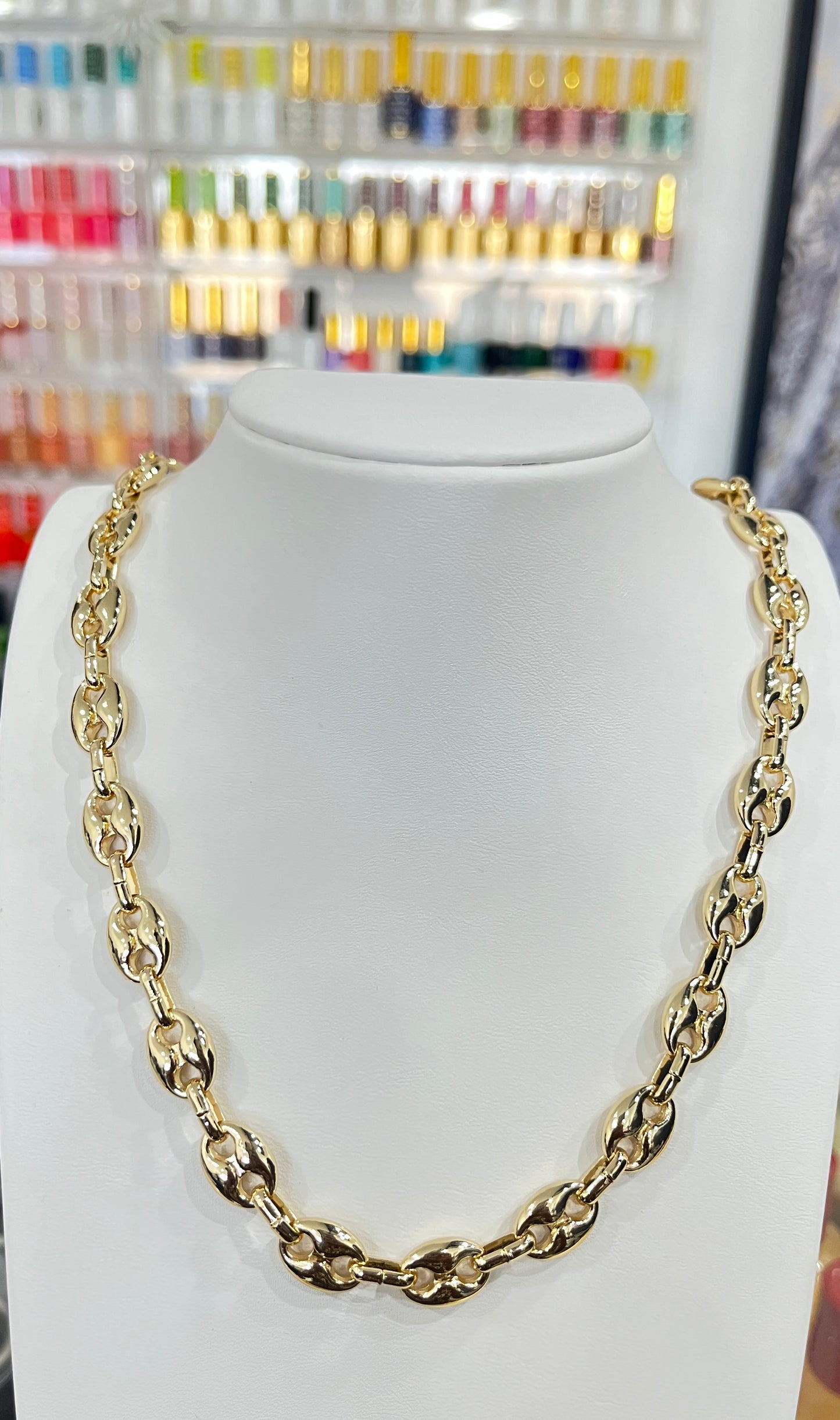 Gold Filled Puff Gucci Link Neckalce